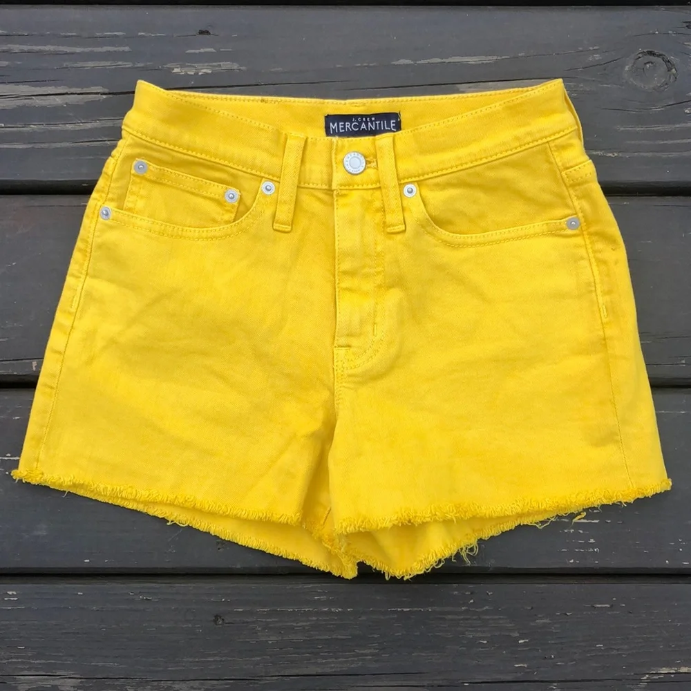 J. Crew Mercantile Gold Shorty Shorts size 24